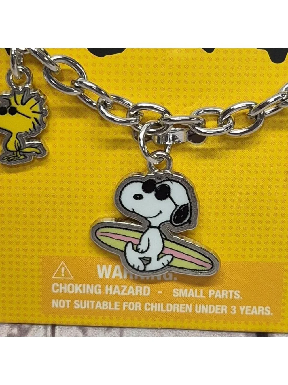 Peanuts Snoopy & Woodstock Charm Bracelet Summer Fun 7